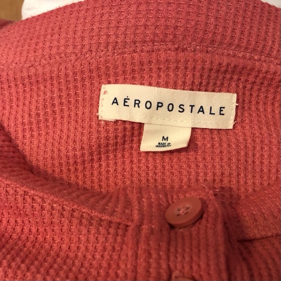 EUC Aeropostale Button-Up Crop Thermal - Picture 4 of 4